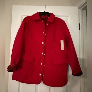 Chico’s NWT red quilted jacket Chico’s size 2 - US size 12/14